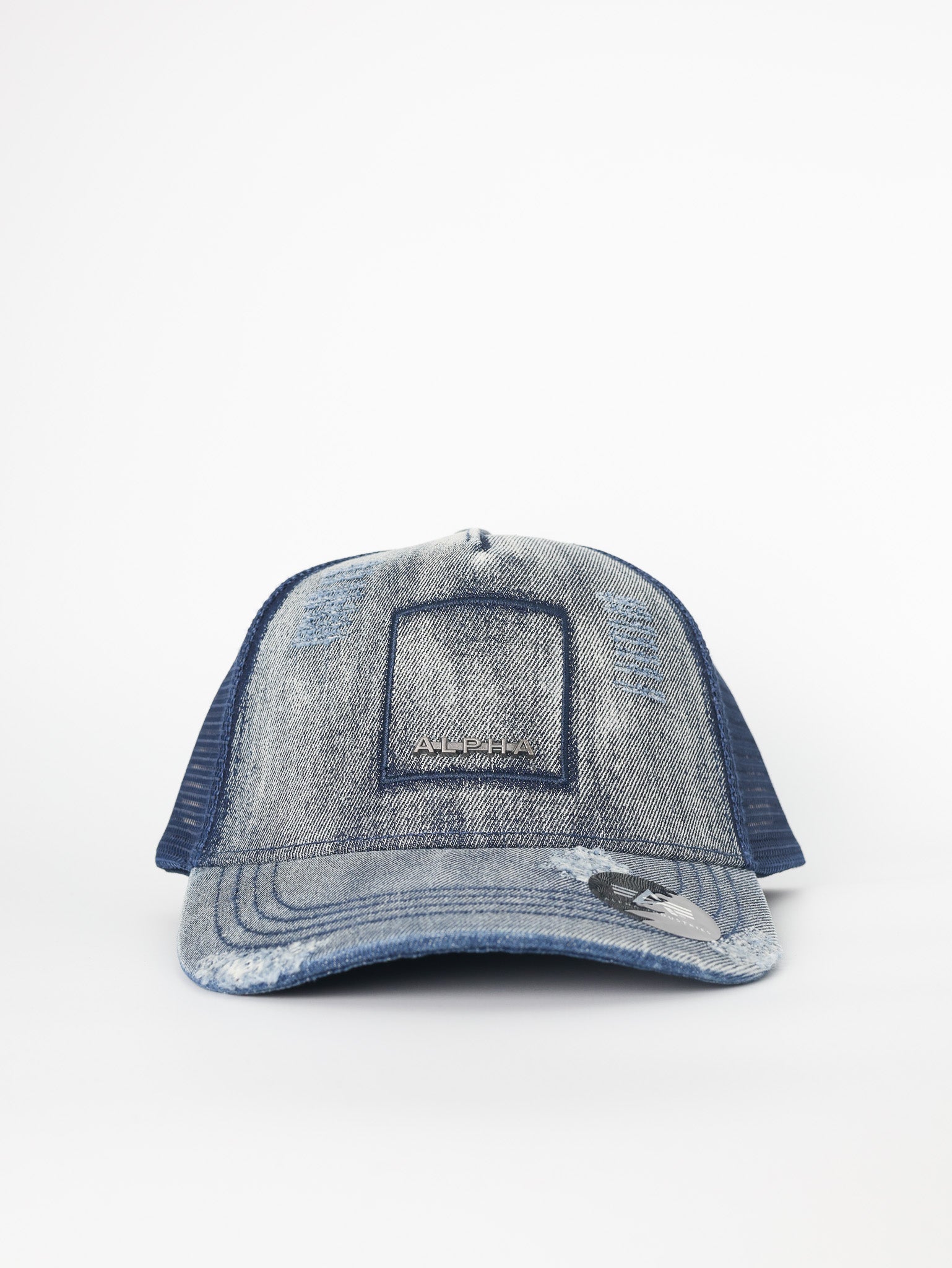 Alpha Cap Denim Trucker Blue
